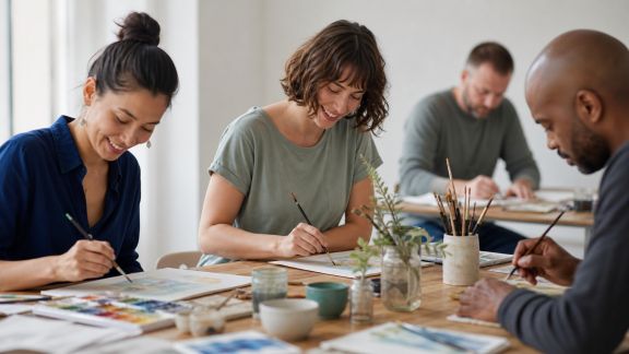 Avis sur les ateliers créatifs en ligne pour adultes débutants
