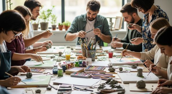 Préparer un atelier de création artistique partagé en famille